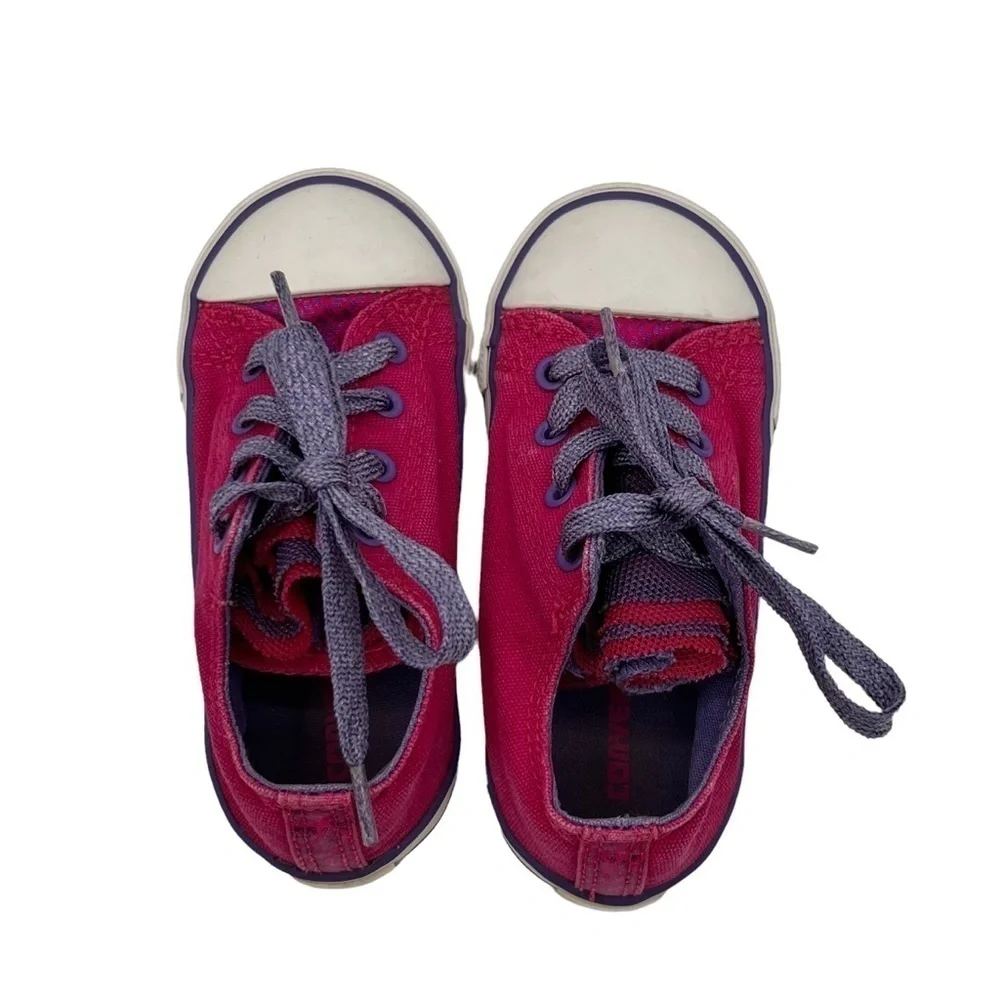 Converse All Star Pink Purple Sneakers Size 8 Toddler Girl’s